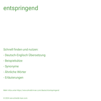 entspringend