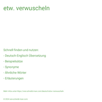 etw. verwuscheln