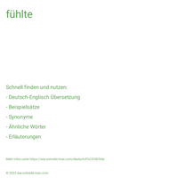 fühlte