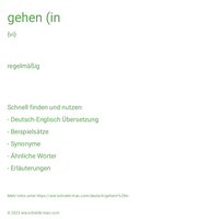 gehen (in