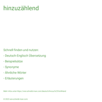 hinzuzählend