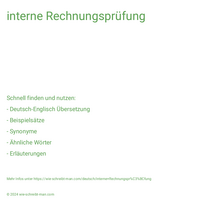 interne Rechnungsprüfung