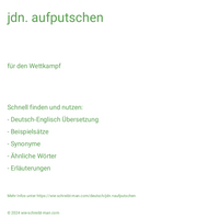 jdn. aufputschen