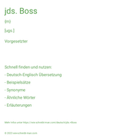 jds. Boss