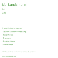 jds. Landsmann