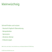 kleinwüchsig