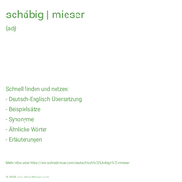 schäbig | mieser