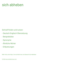 sich abheben