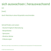 sich auswachsen | herauswachsend