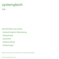 systemgleich