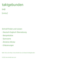 taktgebunden