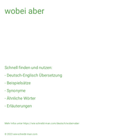 wobei aber