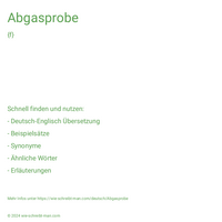 Abgasprobe