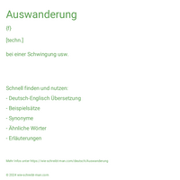 Auswanderung