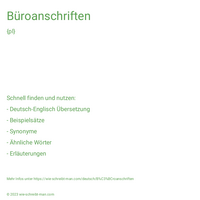 Büroanschriften