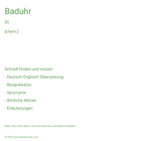 Baduhr