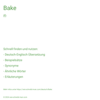 Bake