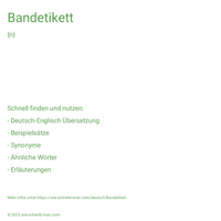 Bandetikett