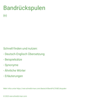 Bandrückspulen