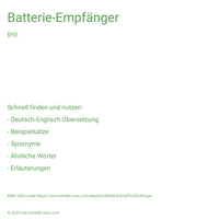 Batterie-Empfänger