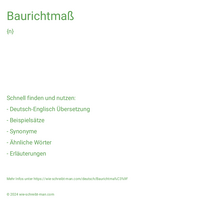 Baurichtmaß