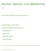 Becher | Becher zum Mitnehmen