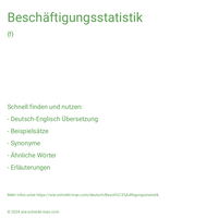 Beschäftigungsstatistik