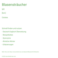 Blasensträucher