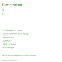 Blattstruktur