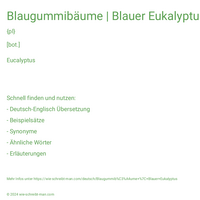 Blaugummibäume | Blauer Eukalyptus