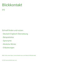 Blickkontakt