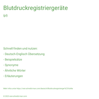 Blutdruckregistriergeräte