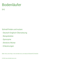 Bodenläufer