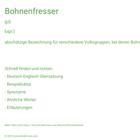 Bohnenfresser