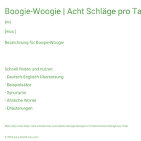 Boogie-Woogie | Acht Schläge pro Takt