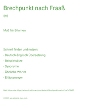 Brechpunkt nach Fraaß