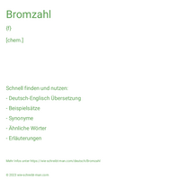 Bromzahl