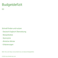 Budgetdefizit