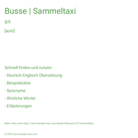 Busse | Sammeltaxi