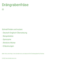 Drängrabenfräse