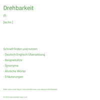 Drehbarkeit