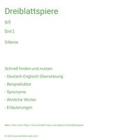 Dreiblattspiere