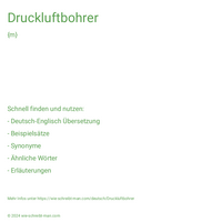 Druckluftbohrer