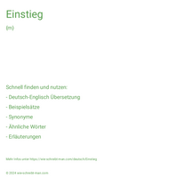 Einstieg