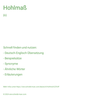 Hohlmaß