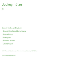 Jockeymütze