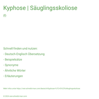 Kyphose | Säuglingsskoliose