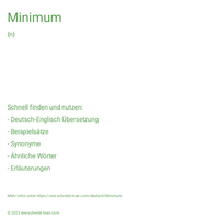 Minimum