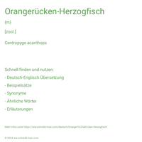 Orangerücken-Herzogfisch