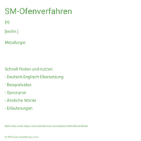 SM-Ofenverfahren